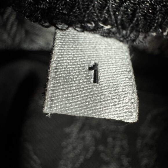 Sandro Paris Ruffle Hem Mini Dress Womens 1 Black Tiger Print Short Sleeve - Picture 14 of 16